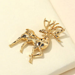 Alloy Reindeer Brooch - Trendsi
