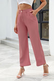 Pocketed High Waist Pants - Trendsi