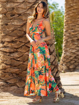 Twisted Printed V-Neck Cami Dress - Trendsi - Flyclothing LLC