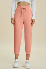 Basic Bae Full Size Air Scuba Drawstring High Waist Cropped Pants - ShopBasicbae - Flyclothing LLC