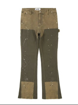 Men's Contrast Washed Bootcut Jeans - Trendsi - Flyclothing LLC