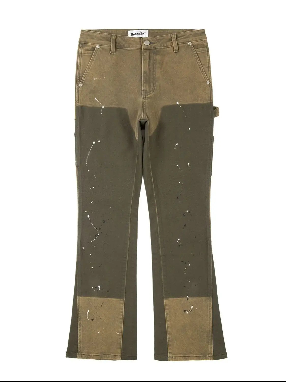 Men's Contrast Washed Bootcut Jeans - Trendsi - Flyclothing LLC
