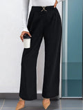 High Waist Straight Leg Pants - Trendsi