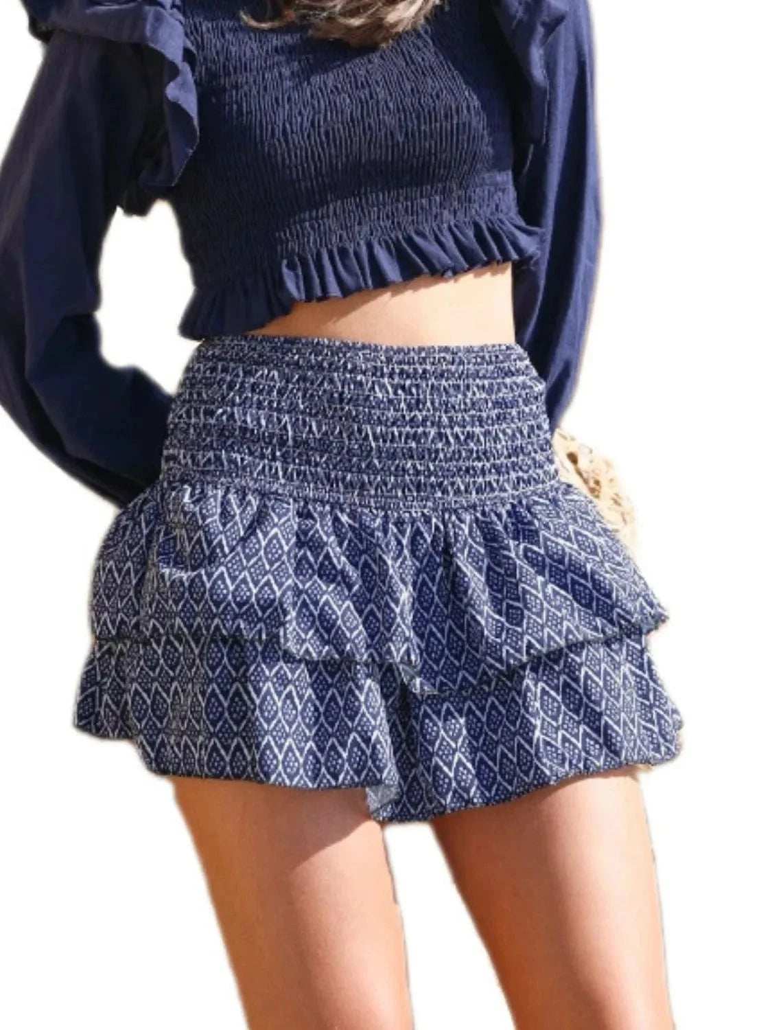 Layered Mini Skirt - Trendsi - Flyclothing LLC