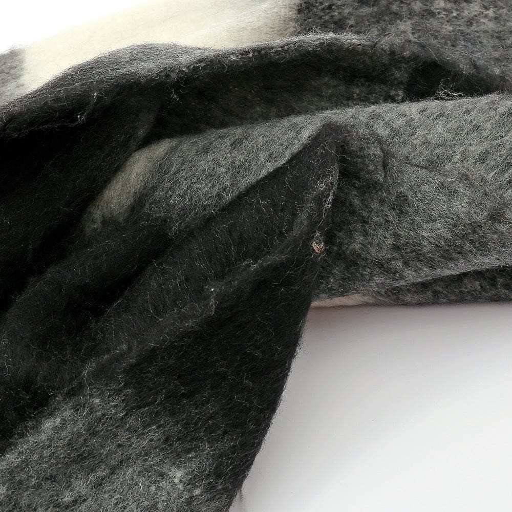 Fringe Contrast Plaid Polyester Scarf - Trendsi - Flyclothing LLC