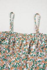 Floral Spaghetti Strap Ruffled Cami - Trendsi - Flyclothing LLC