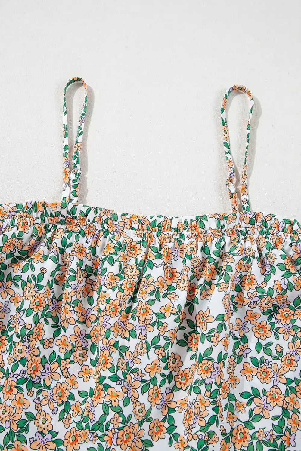 Floral Spaghetti Strap Ruffled Cami - Trendsi - Flyclothing LLC