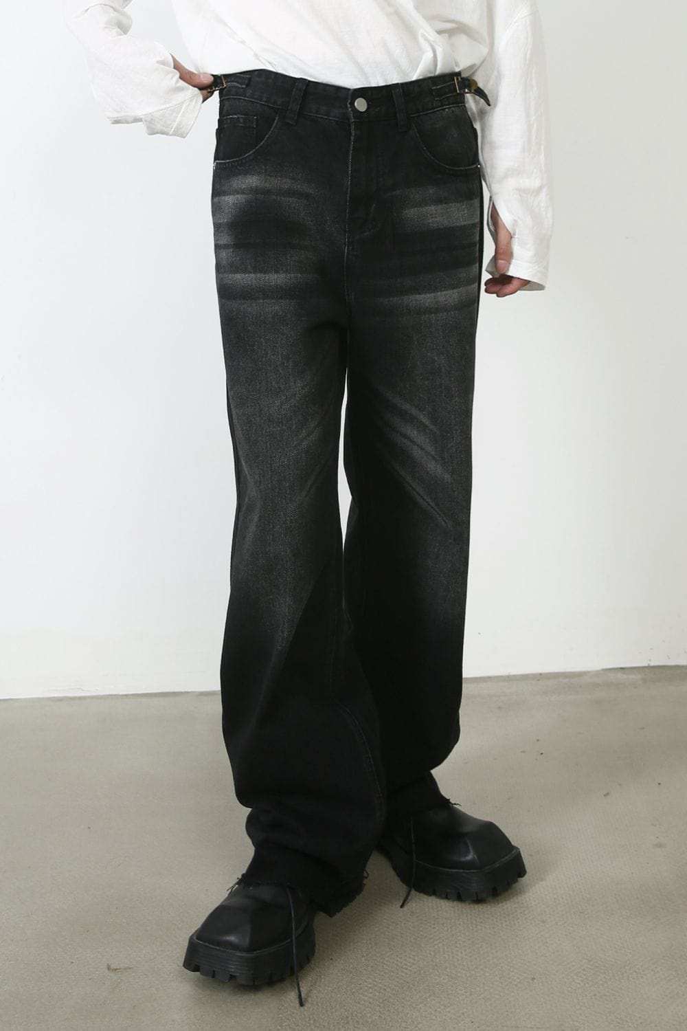 Men's Frayed Hem Jeans - Trendsi - Flyclothing LLC