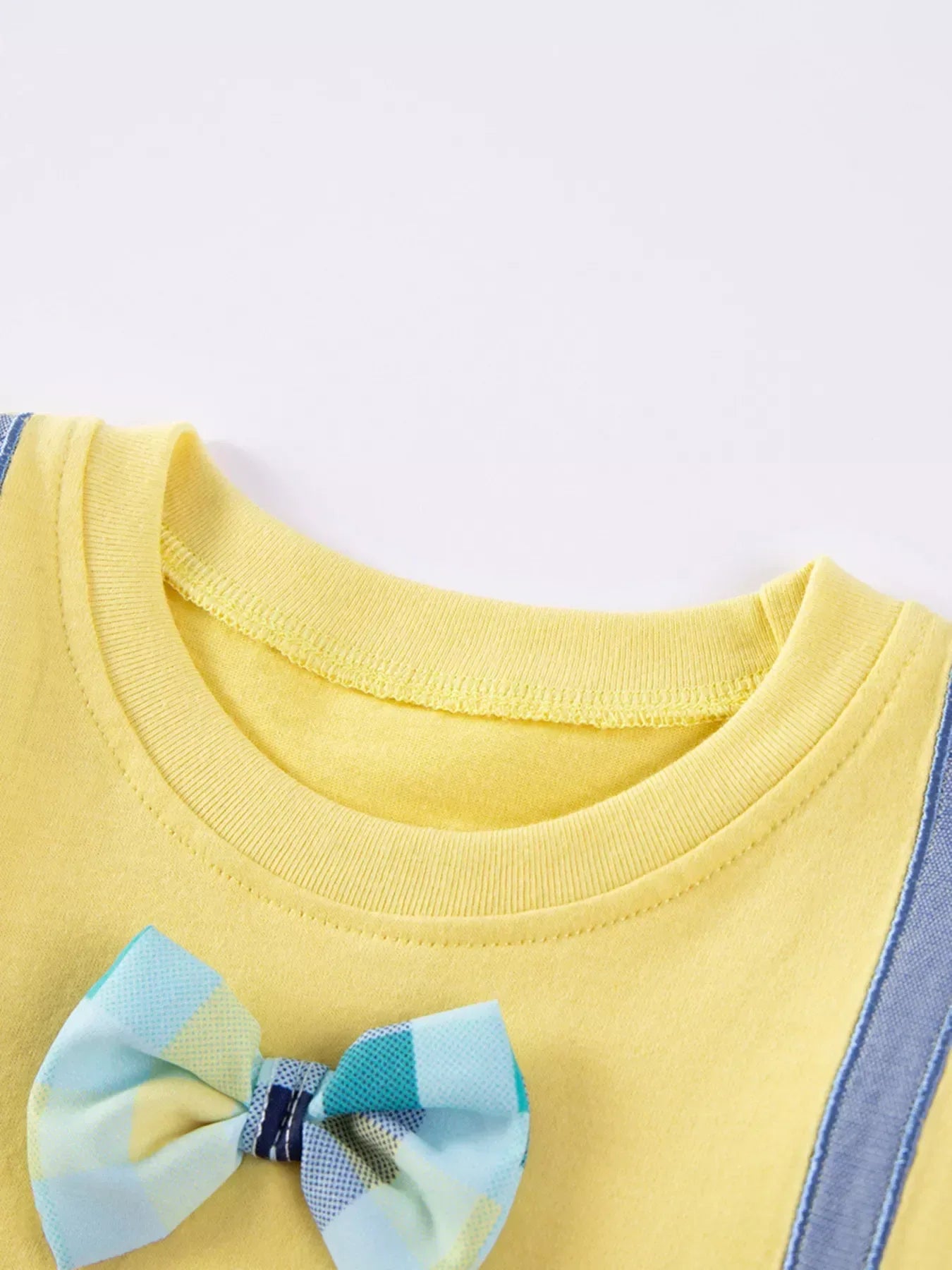 Children's Bow Embroidered Round Neck T-Shirt - Trendsi - Flyclothing LLC
