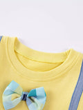 Children's Bow Embroidered Round Neck T-Shirt - Trendsi - Flyclothing LLC