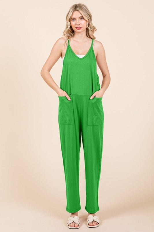 Culture Code Full Size Sleeveless Jumpsuit with Pockets - Trendsi