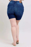 Judy Blue Full Size High Waist V-Front Bermuda Plus Size - Trendsi - Flyclothing LLC
