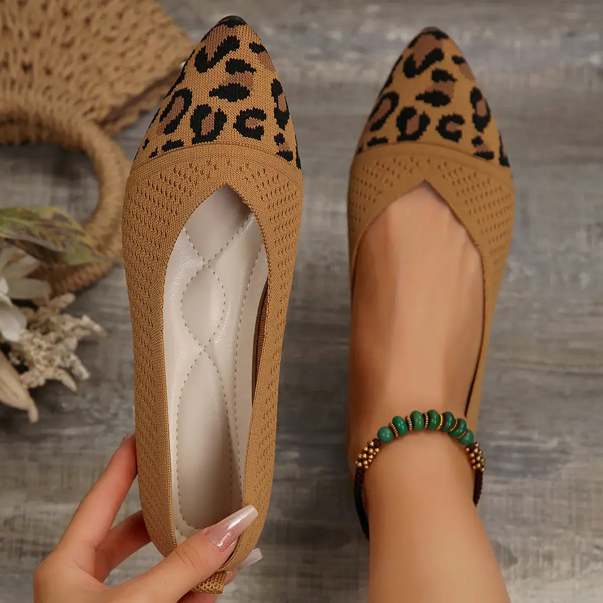 Point Toe Mesh Flat Slip-Ons - Trendsi - Flyclothing LLC