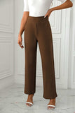 High Waist Straight Leg Pants - Trendsi - Flyclothing LLC