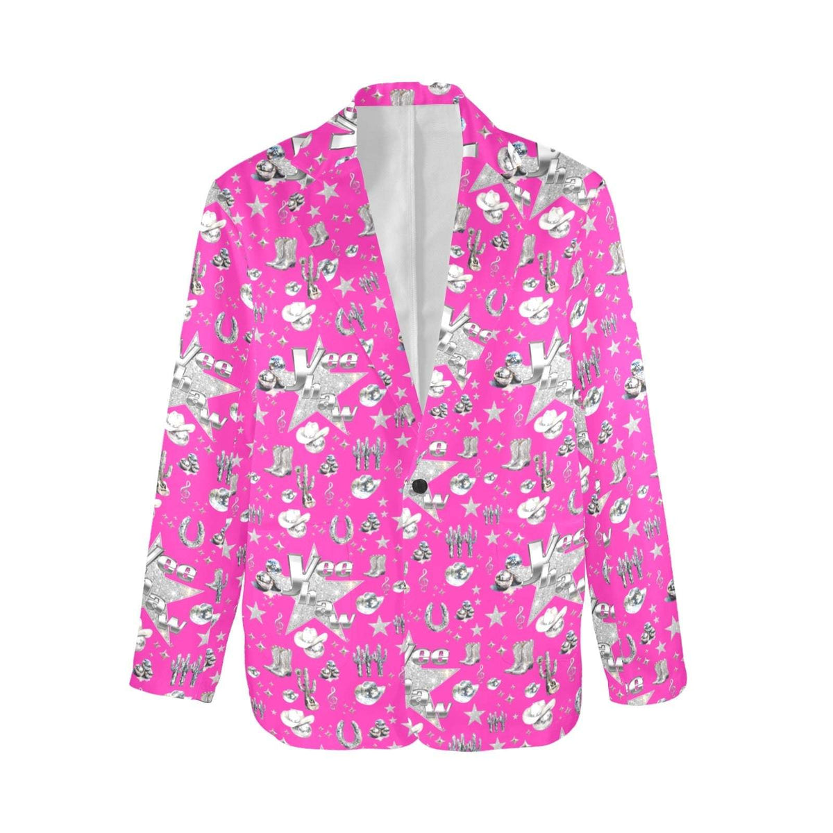 Baha Ranch Hot Pink YEEHAW Rhinestone Cowgirl Blazer - Baha Ranch Western Wear - Flyclothing LLC