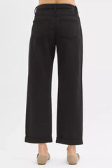 RISEN Tummy Control Mid Rise Ankle Barrel Relaxed Baggy - Trendsi - Flyclothing LLC
