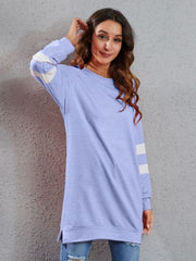 Full Size Striped Round Neck Long Sleeve T-Shirt - Trendsi