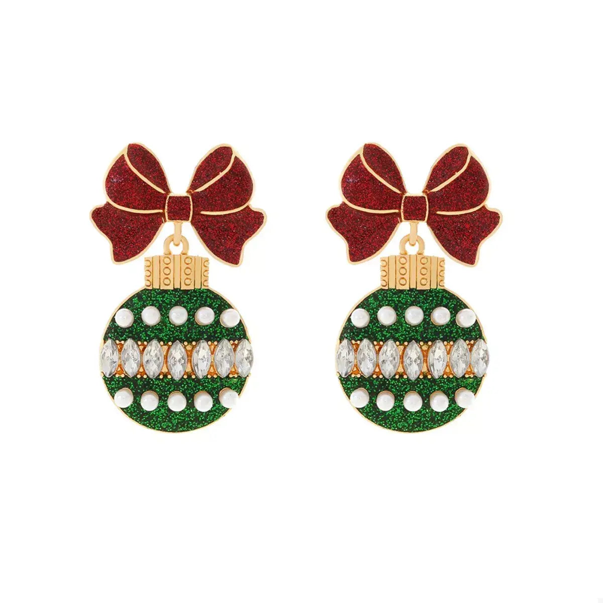 Bowknot Christmas Drop Earrings - Trendsi - Flyclothing LLC