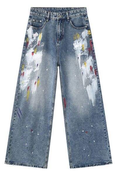 Painting Jeans with Pockets - Trendsi - Flyclothing LLC