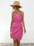 Twisted V-Neck Sleeveless Mini Dress - Trendsi - Flyclothing LLC