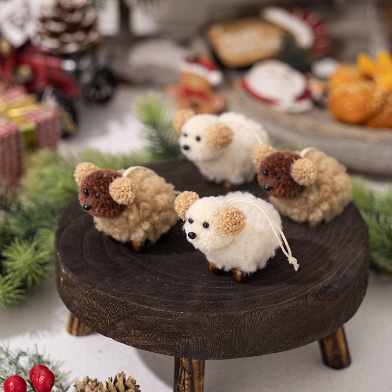 2-Piece Fuzzy Puppy Hanging Widget - Trendsi