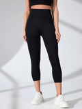 High Waist Cropped Active Leggings - Trendsi