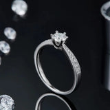 Moissanite 925 Sterling Silver Ring - Trendsi