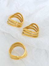 Titanium Steel Three-Layered Ring - Trendsi - Flyclothing LLC