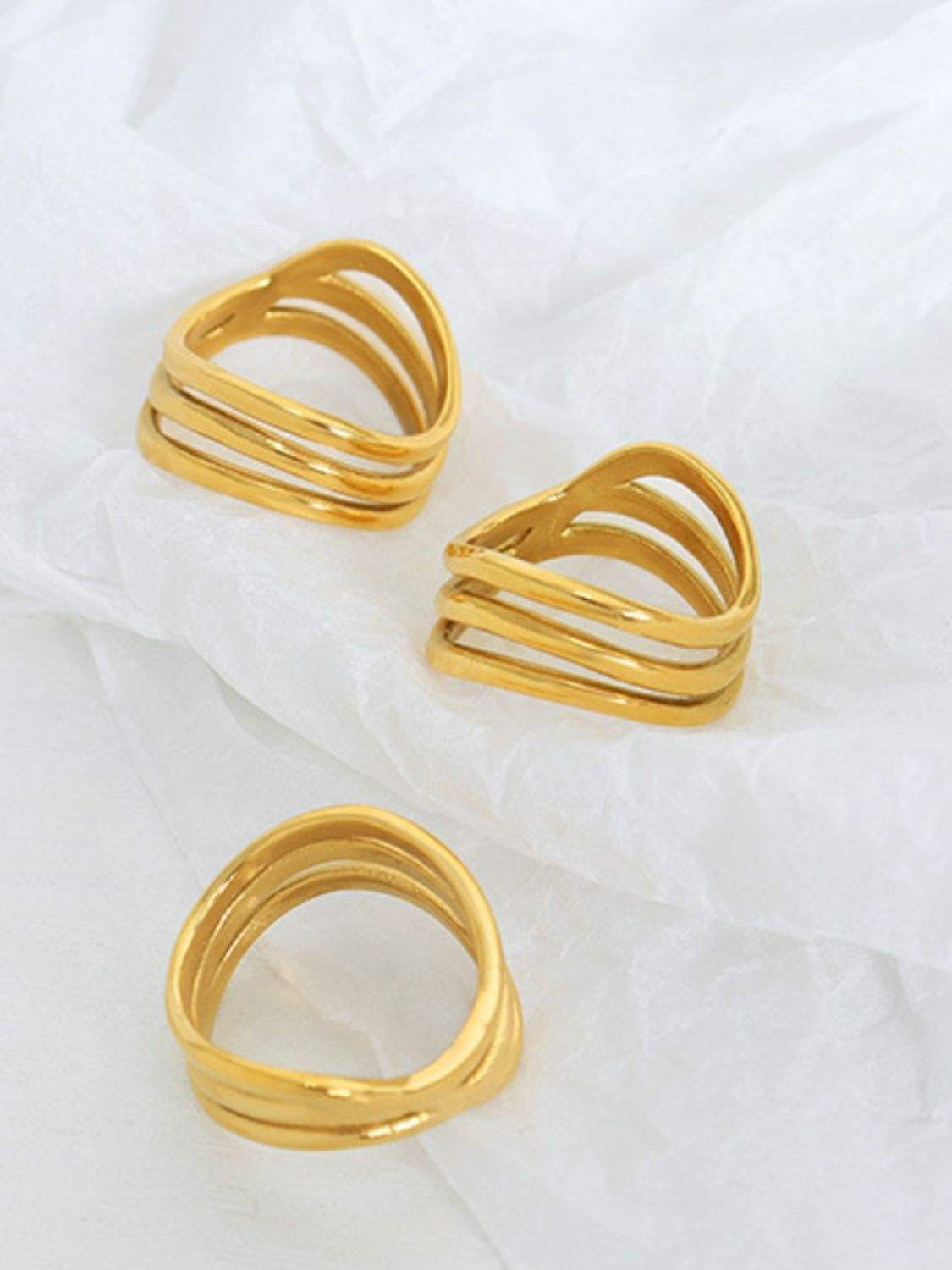 Titanium Steel Three-Layered Ring - Trendsi - Flyclothing LLC