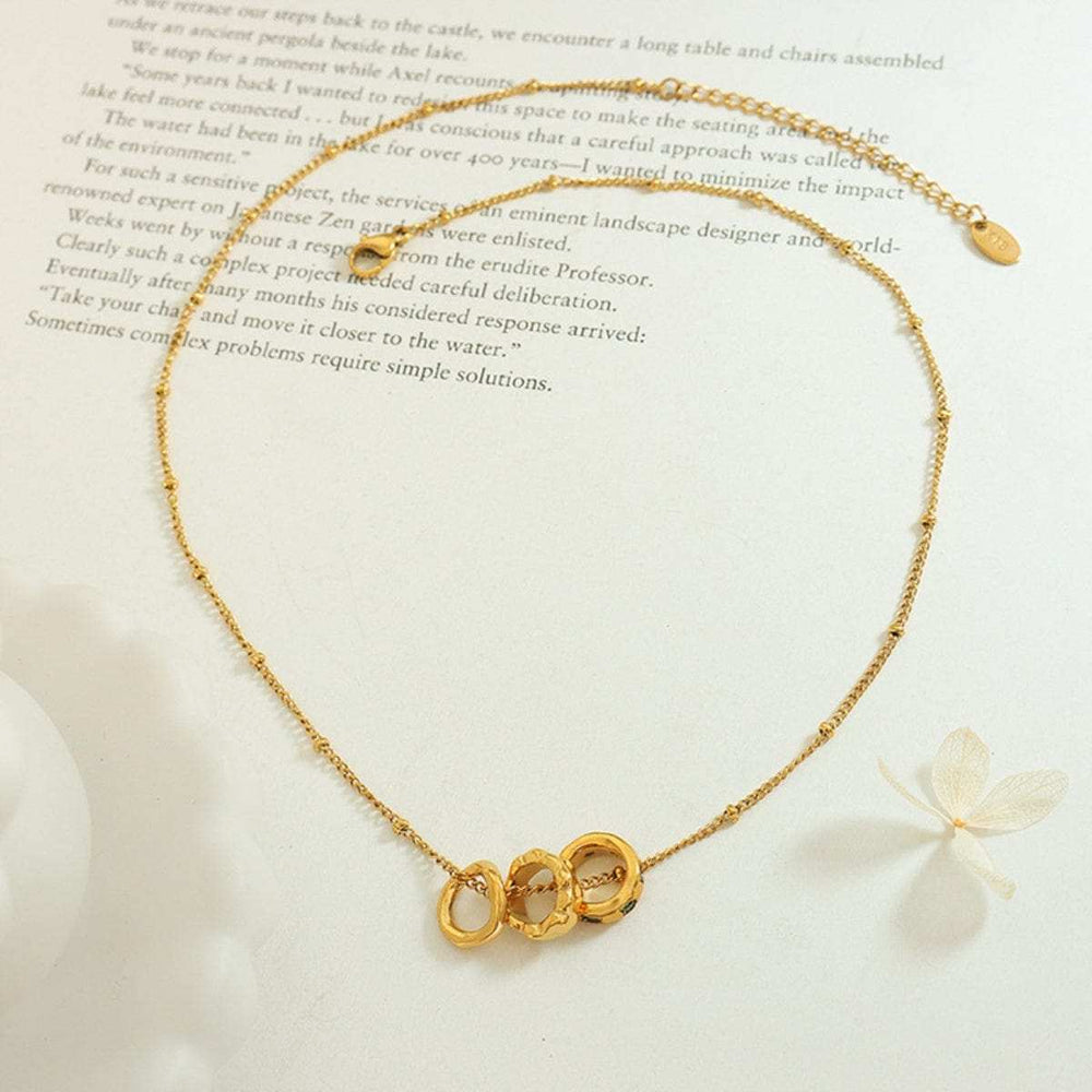 Titanium Steel Inlaid Zircon Pendant Necklace - Trendsi - Flyclothing LLC