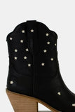 Beast Fashion Faux Leather Star-Shaped Cutouts Point Toe Boots - Trendsi