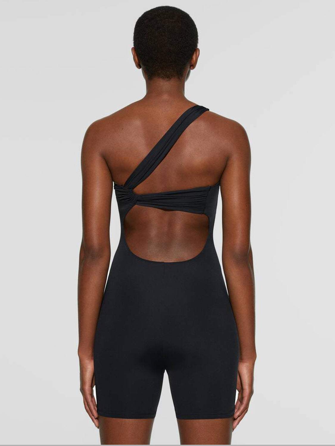 Single Shoulder Active Romper - Trendsi - Flyclothing LLC