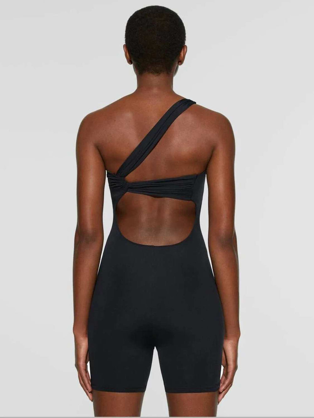 Single Shoulder Active Romper - Trendsi - Flyclothing LLC