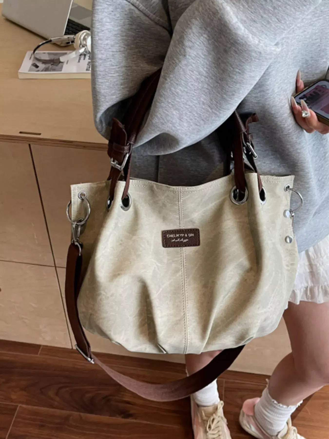 Vintage Adjustable Strap Crossbody Bag - Trendsi - Flyclothing LLC