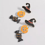 Halloween 18K Gold-Plated Alloy Pumpkin Earrings - Trendsi - Flyclothing LLC