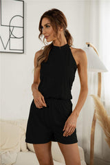Cutout Grecian Neck Romper - Trendsi - Flyclothing LLC