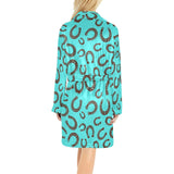 Baha Ranch Turquoise Horseshoe Women's Western Bath Robe