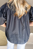Button Up Collared Neck Short Sleeve Shirt - Trendsi - Flyclothing LLC