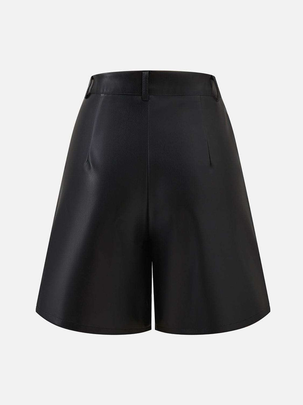 PU Leather High Rise Shorts - Trendsi - Flyclothing LLC
