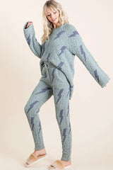 BiBi Cozy Soft Hairy Popcorn Sweater Pants - Trendsi - Flyclothing LLC