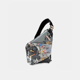 Nicole Lee USA Vegan Leather Leopard & Lip Pattern Crossbody Bag - Trendsi