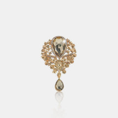 Alloy Rhinestone Teardrop Brooch - Trendsi