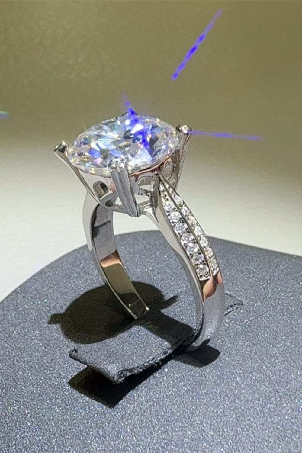 5 Carat Moissanite 925 Sterling Silver Ring - Trendsi - Flyclothing LLC