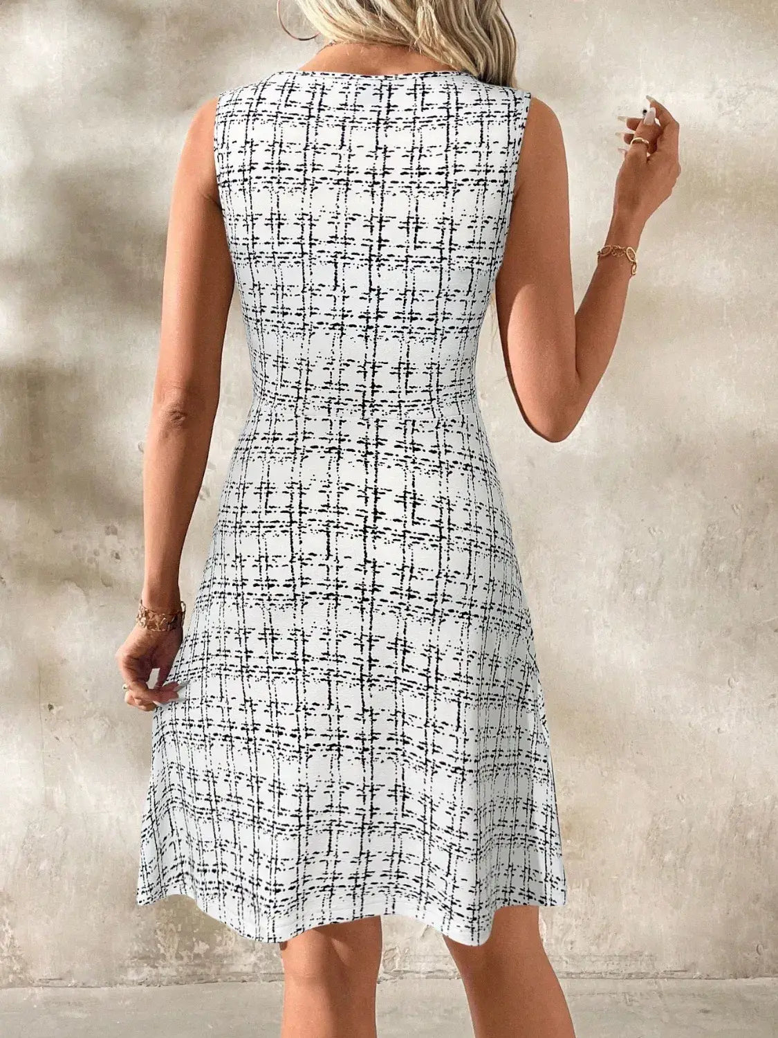 Round Neck Sleeveless Dress - Trendsi - Flyclothing LLC