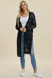 Double Take Full Size Open Front Longline Cardigan - Trendsi - Flyclothing LLC