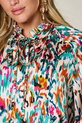 Double Take Full Size Printed Button Up Long Sleeve Shirt - Trendsi - Flyclothing LLC