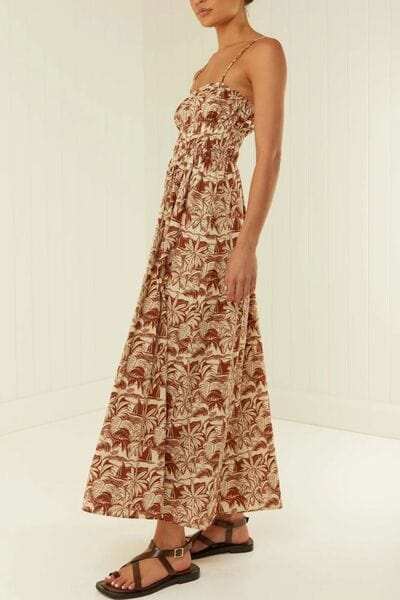 Printed Square Neck Cami Dress - Trendsi - Flyclothing LLC