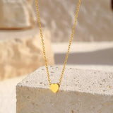 18K Gold-Plated Heart Pendant Necklace - Trendsi - Flyclothing LLC