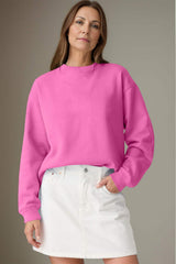 Round Neck Long Sleeve Sweatshirt - Trendsi - Flyclothing LLC