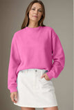 Round Neck Long Sleeve Sweatshirt - Trendsi - Flyclothing LLC